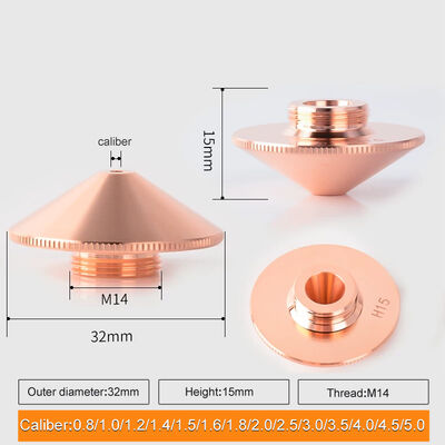 Качество  D32 H15 Laser Cutting Nozzle 2.0mm for Precision Cutting and Long Service Life фабрика